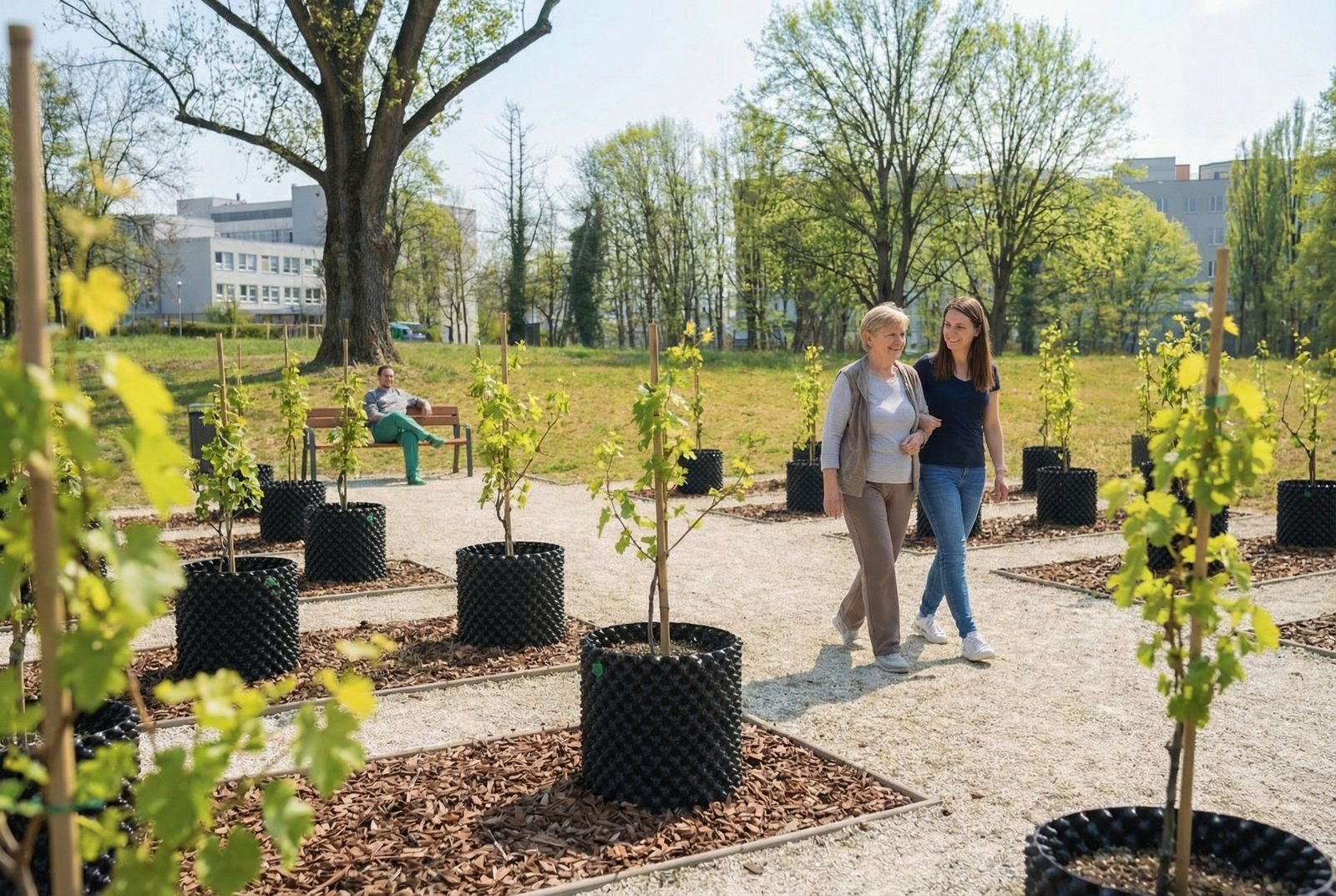 Il parco dell'Ospedale San Luigi Gonzaga di Orbassano